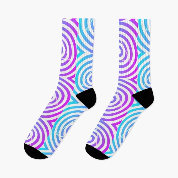 Item preview, Neon bright pink blue and white Illuminati style print designed and sold by DemonicGloom.