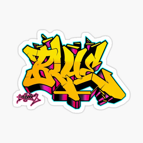 Individual Graffiti Letter Stickers –