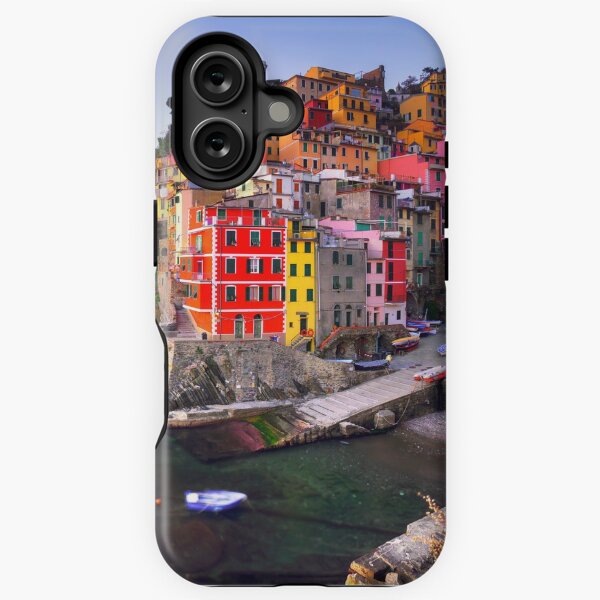 Aperçu de l'œuvre Village de Riomaggiore au coucher du soleil., Cinque Terre, Italie créée et vendue par Stefano Orazzini.