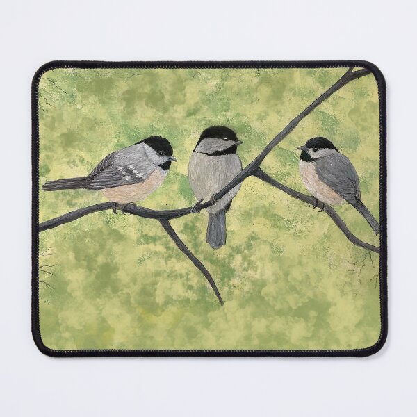 Item preview, Three cute chickadees sitting in a tree designed and sold by Diane Hunter Art.