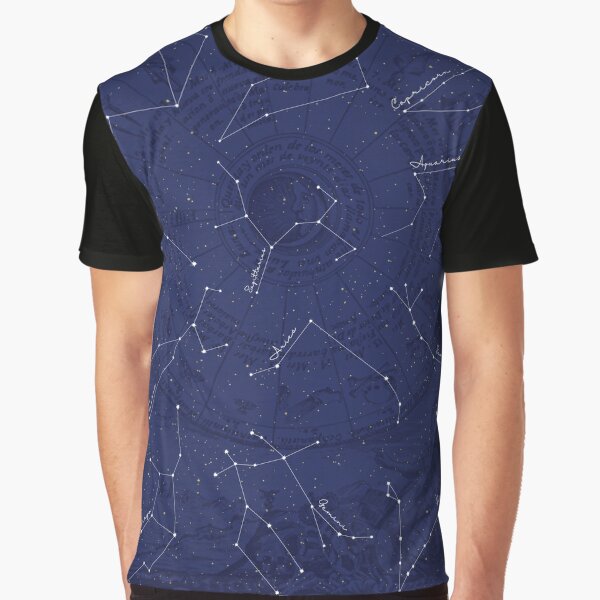 Constelación de estrellas Mapa Astronomía Camiseta