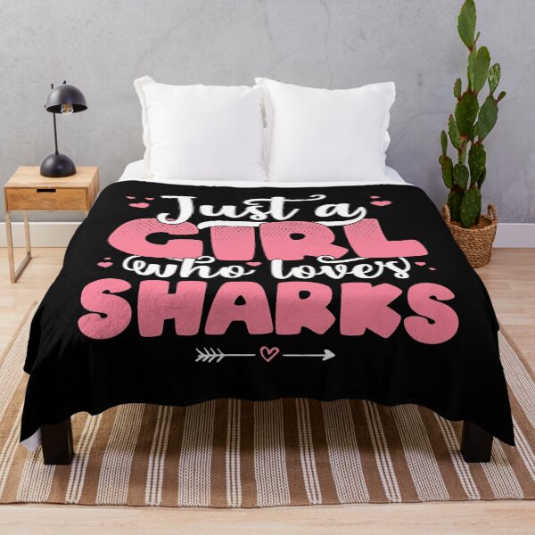 Item preview, Just A Girl Who Loves Sharks - Cute Shark lover gift print designed and sold by theodoros20.