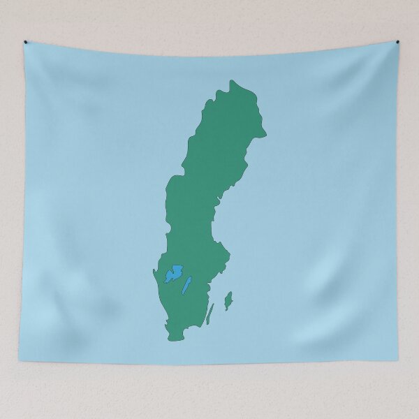 Item preview, Geographical map of Sweden illustration designed and sold by EngineerGoC.