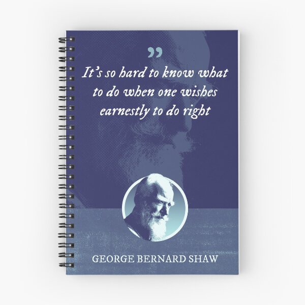 Item preview, George Bernard Shaw - It's so hard to know what to do when one wishes earnestly to do right designed and sold by Syahrasi.