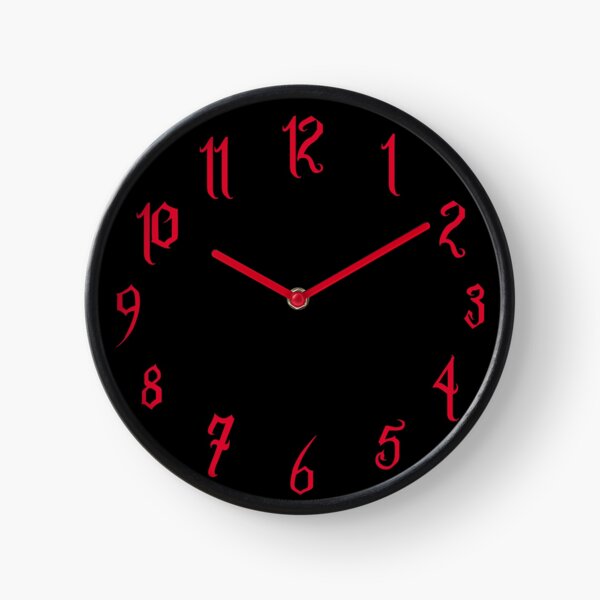 Gothic Red and Black  Clock