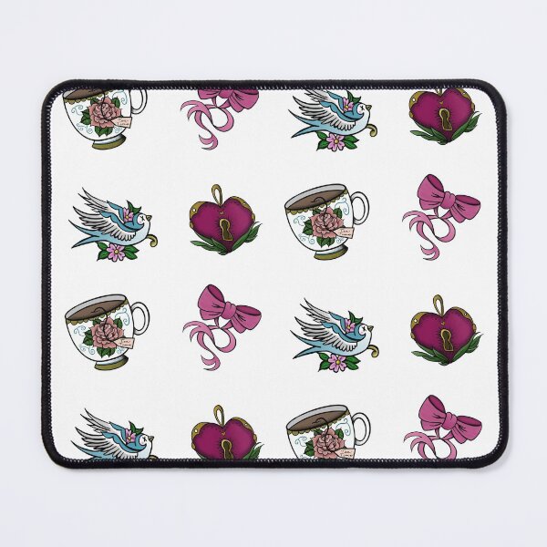 Item preview, Bow, teacup, swallow, locket - traditional tattoo pack designed and sold by morganbethdraws.