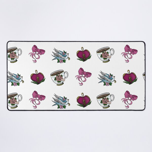 Item preview, Bow, teacup, swallow, locket - traditional tattoo pack designed and sold by morganbethdraws.