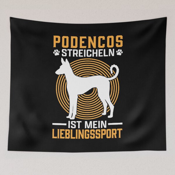Item preview, Podenco petting Spanish greyhound owner designed and sold by madgrfx.