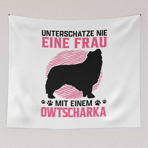 Item preview, Woman with Caucasian Ovcharka Kaukase saying designed and sold by madgrfx.