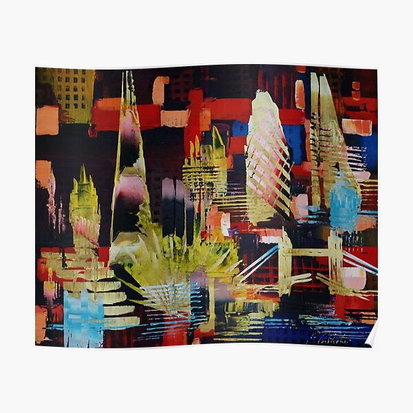 Abstract city London 0451 Poster
