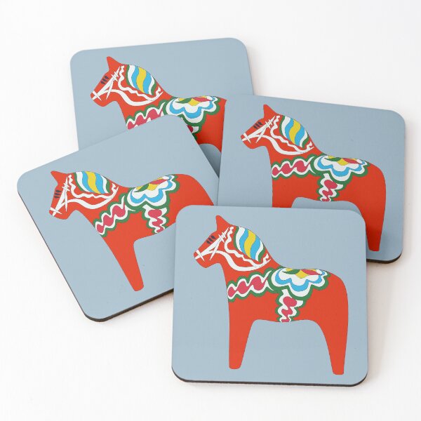 Item preview, Painted wooden Swedish horse designed and sold by EngineerGoC.