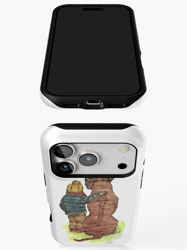 Thumbnail 3 of 4, iPhone Case, Friendship - Boy with Rhodesian Ridgeback designed and sold by mandarinewee.