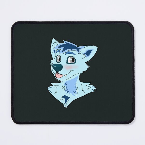 Artikelvorschau, blauer Wolf pelzig entworfen und verkauft von TangsleyDesigns.