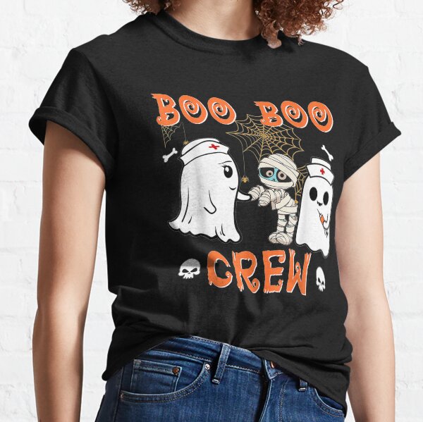 Halloween Pumpkin Neck Tie Associate Boo Shirt with Name Badge & Ghost   Graphic T-Shirt for Sale by FunWearVM