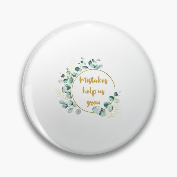 Item preview, Mistakes help us grow aesthetic bronze gold typography with winter green leaves detail designed and sold by Deegital18.