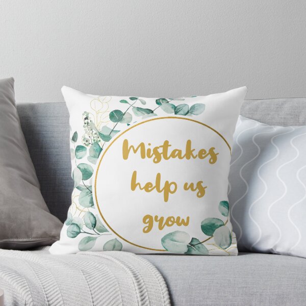 Item preview, Mistakes help us grow aesthetic bronze gold typography with winter green leaves detail designed and sold by Deegital18.