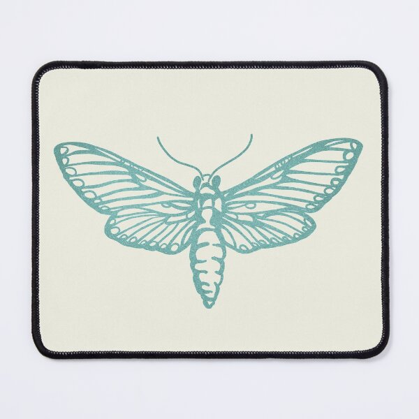 Item preview, Teal Moth Line Art designed and sold by CuriousBloom.
