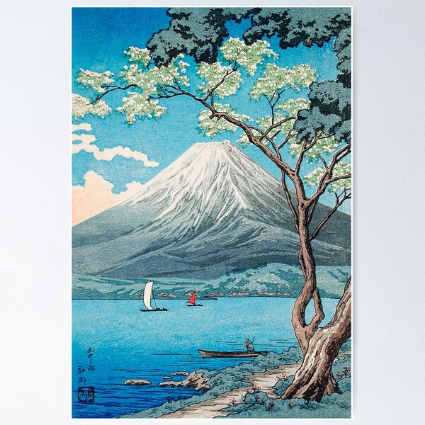 Item preview, Japanese Woodblock Prints of Mount Fuji from Lake Yamanaka  designed and sold by Tamas Das.