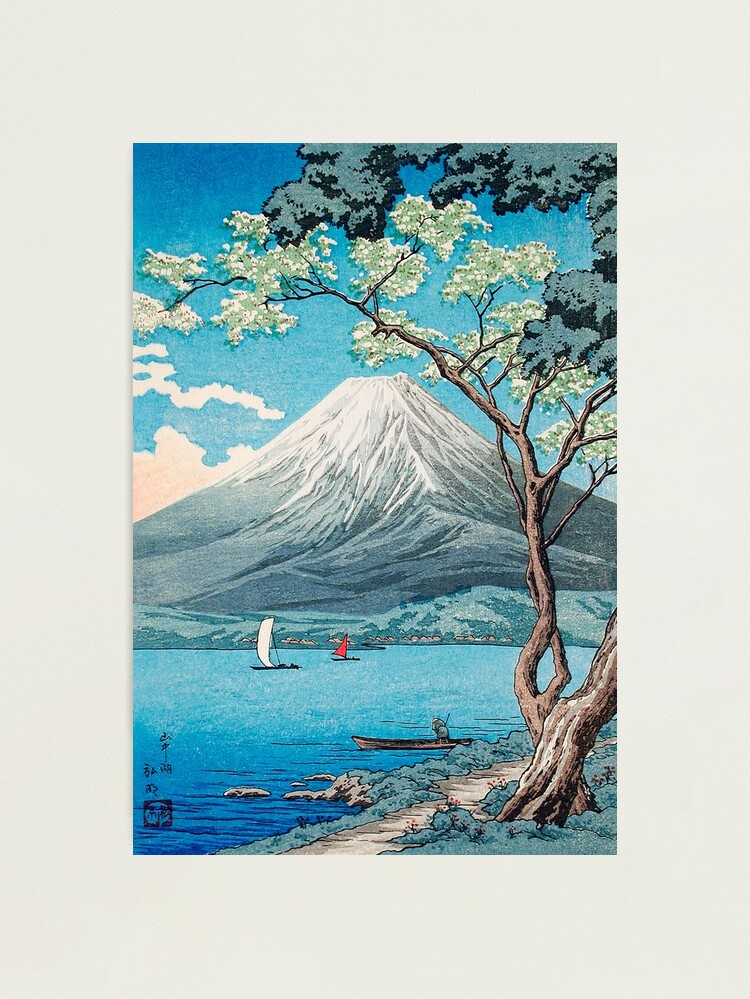 Impression photo for Sale avec l'œuvre « Estampes japonaises du mont Fuji  du lac Yamanaka » de l'artiste Tamas Das