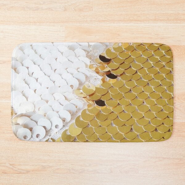 Item preview, Sequin Fabric Shimmer Gold & White Glitter designed and sold by Poetic4Passion.