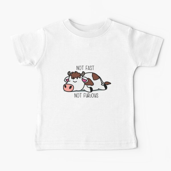 nicht schnell, nicht wütend lustige faule Kuh Baby T-Shirt