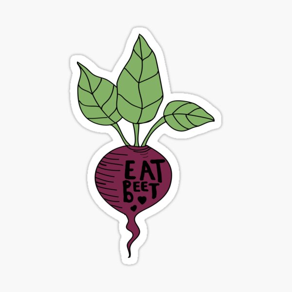 Vista previa del artículo con la obra «Coma alimentos saludables de remolacha», diseñado y vendido por GrimButterfly.