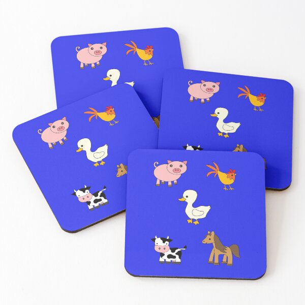 Item preview, Farm Barnyard Animals Kids Bundle Pig Chicken Duck Cow Pony Gift for kids designed and sold by Sheepherder120.
