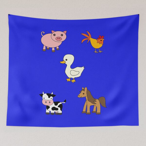 Item preview, Farm Barnyard Animals Kids Bundle Pig Chicken Duck Cow Pony Gift for kids designed and sold by Sheepherder120.