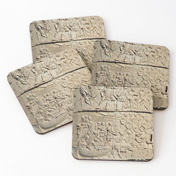 Item preview, Trajan Column Detail Legionnaires Crossing Danube River, Rome, Italy designed and sold by worldways.