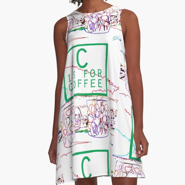 "C is for Coffee" A-Line Dress