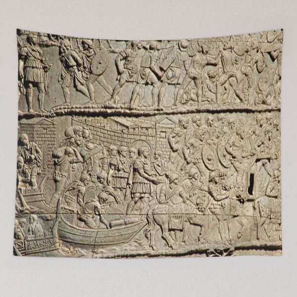 Item preview, Trajan Column Detail Legionnaires Crossing Danube River, Rome, Italy designed and sold by worldways.