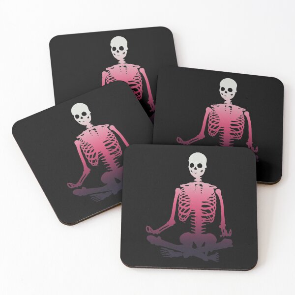 Item preview, Yogi Skeleton Yoga Meditation Pose Gradient designed and sold by AlasAHintStudio.