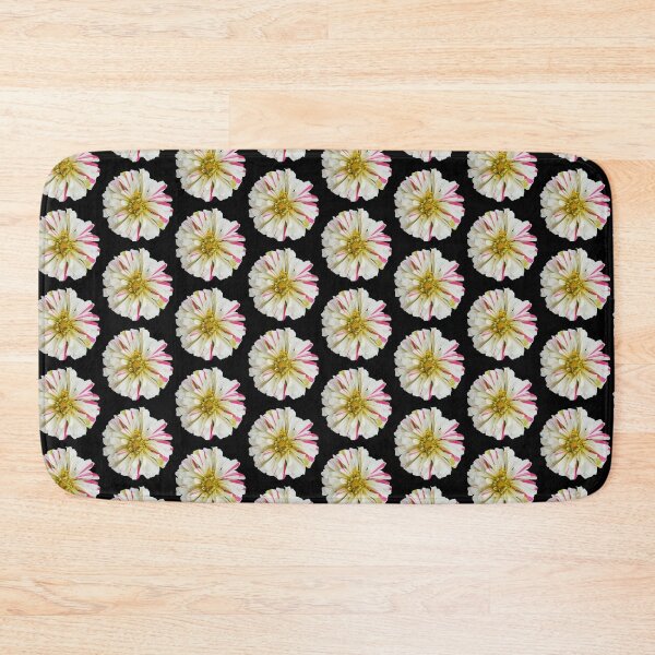 Item preview, Field Guide to Zinnias, No. 7, White and Pink Candy Cane Zinnia Flower designed and sold by Kristi Duggins.