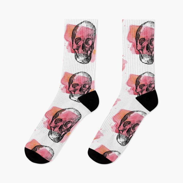 Item preview, Skull in pink watercolor designed and sold by Cata-mcd.