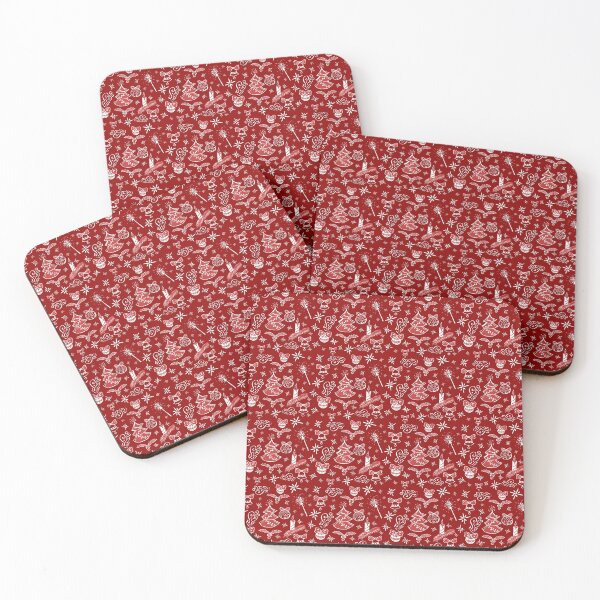 Item preview, Christmas Magic Pattern (Red) designed and sold by whereisOlga_.