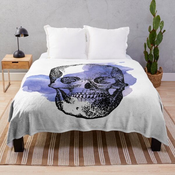 Item preview, Calavera en acuarela morada designed and sold by Cata-mcd.