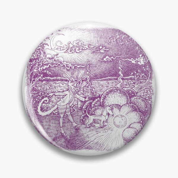 Item preview, ”The crystal ball” ~ Hari&Musci Series ~ Ink art illustration (Violet version) designed and sold by WalkOnTheMoss.