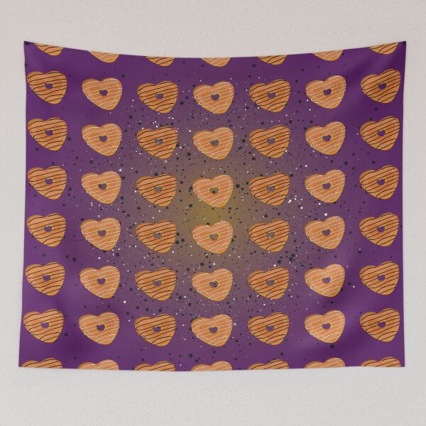 Item preview, Orange valentine donut pattern designed and sold by Donutlovers.