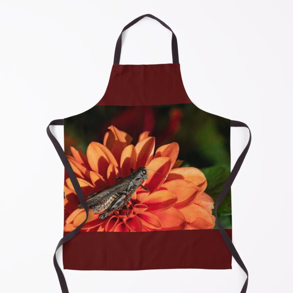 Item preview, Grasshopper on Orange Dahlia designed and sold by Gerda Grice Photography.