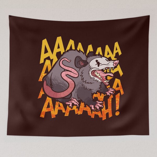 Item preview, Screaming Possum (or Opossum, if you're fancy) designed and sold by ctkrstudio.