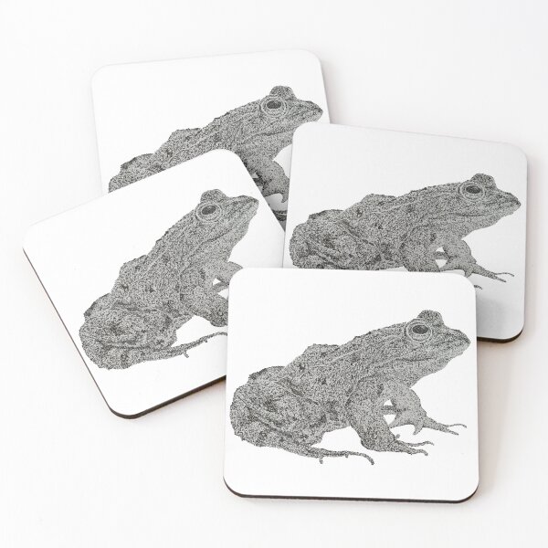 Artikelvorschau, Dotwork Frosch Kunstdruck entworfen und verkauft von DrawWithSacha.
