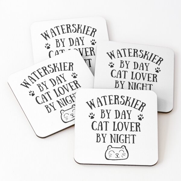 Item preview, Waterskier by day. Cat lover by night designed and sold by TheGreenGoat.