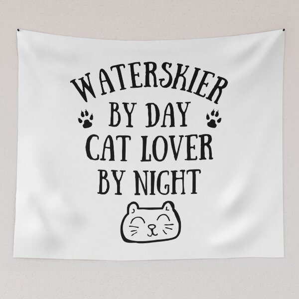 Item preview, Waterskier by day. Cat lover by night designed and sold by TheGreenGoat.