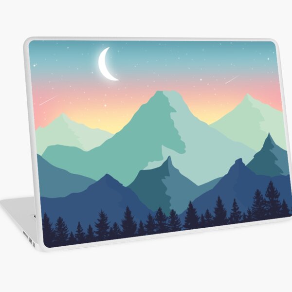 Clam Mountain Landscape Laptop Skin