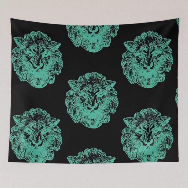 Item preview, Lion's head in green illustration designed and sold by craig777red.
