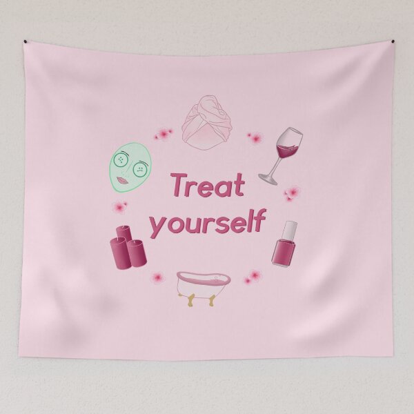 Item preview, Treat yourself in pink with a spa day with red wine a facemask nailpolish bath scented candles flowers designed and sold by Lemonshaaark.