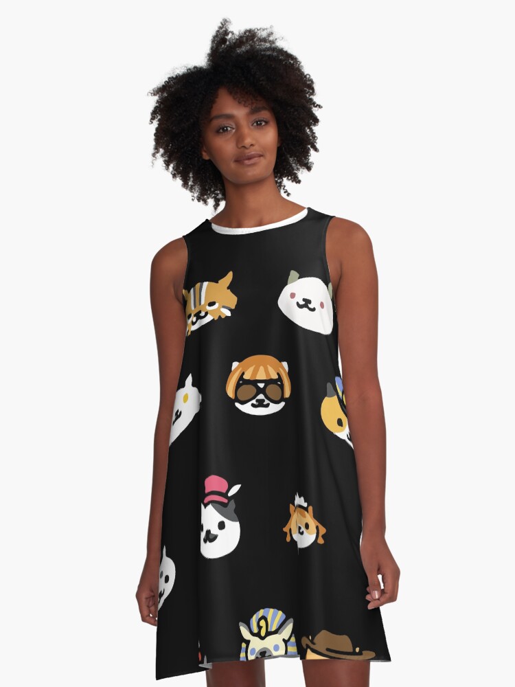Neko Atsume Rare Cats! A-Line Dress