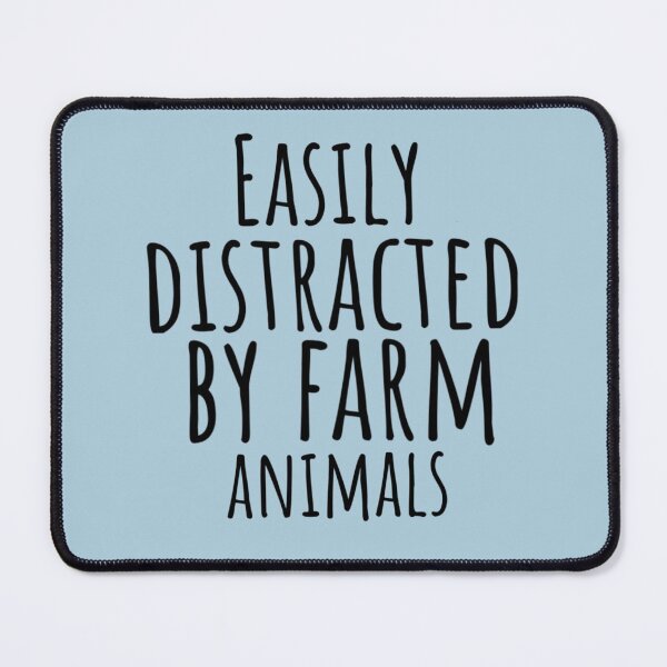 Item preview, F is for Farm Animal, Farm Animal Design – Funny “Easily Distracted by Farm Animals” Slogan Art designed and sold by PrettylittlepastelUk.