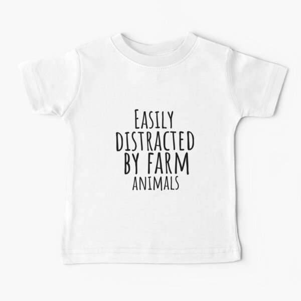 Item preview, F is for Farm Animal, Farm Animal Design – Funny “Easily Distracted by Farm Animals” Slogan Art designed and sold by PrettylittlepastelUk.