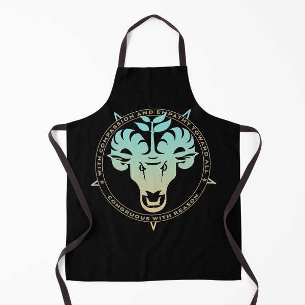 Item preview, With Empathy and Compassion toward All Congruous with Reason vegan vegetarian pentagram baphomet designed and sold by AlasAHintStudio.